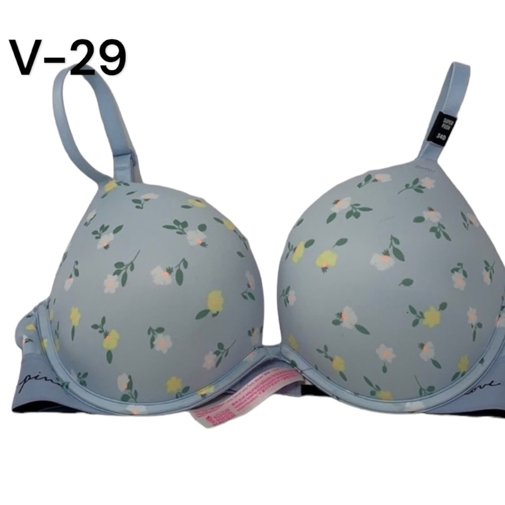 Victoria's Secret PINK Super Push-Up Bra - Black, Styles 36D 38C 38DD 40B 40C 40D 40DD (New With Tags)